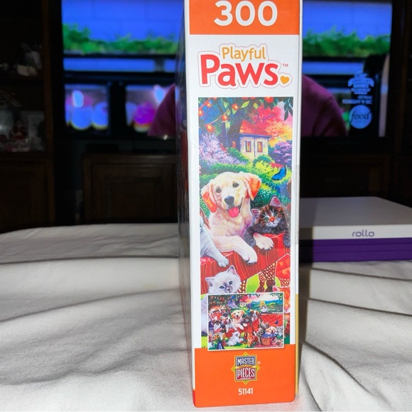 Playful Paws A Lazy Afternoon; 24x18 300 EZ-Grip pcs Master Pieces puzzle New - Picture 8 of 16